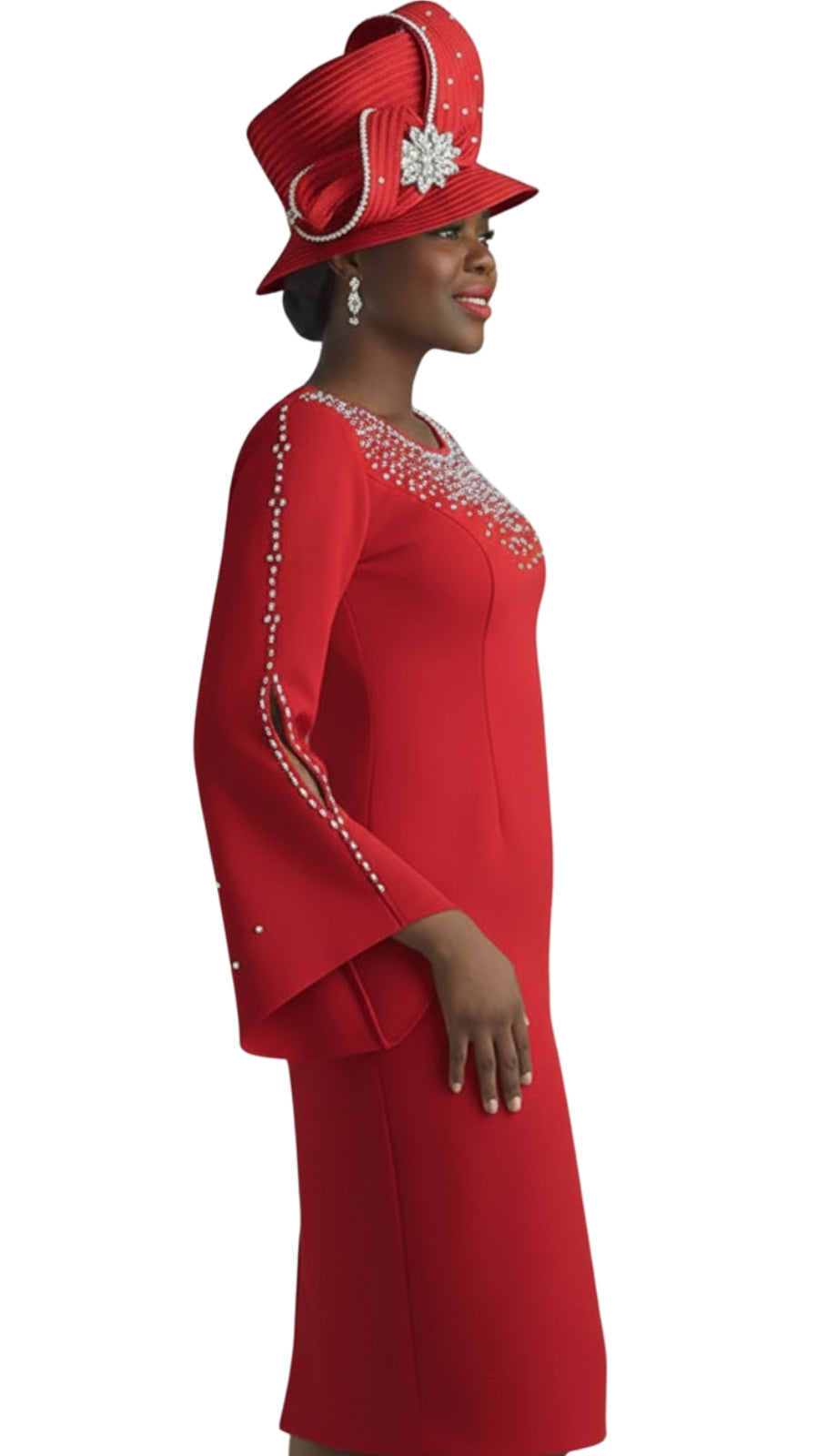 Lily And Taylor 3889-RED-IH Church Dress