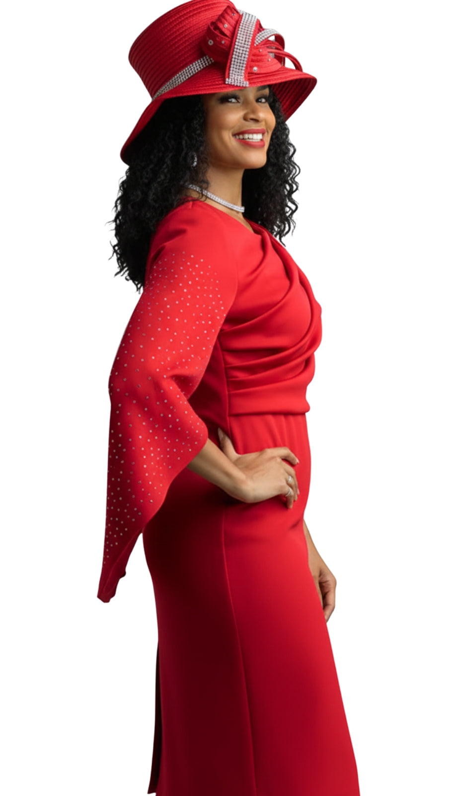 Lily And Taylor 3909-RED-IH Church Dress