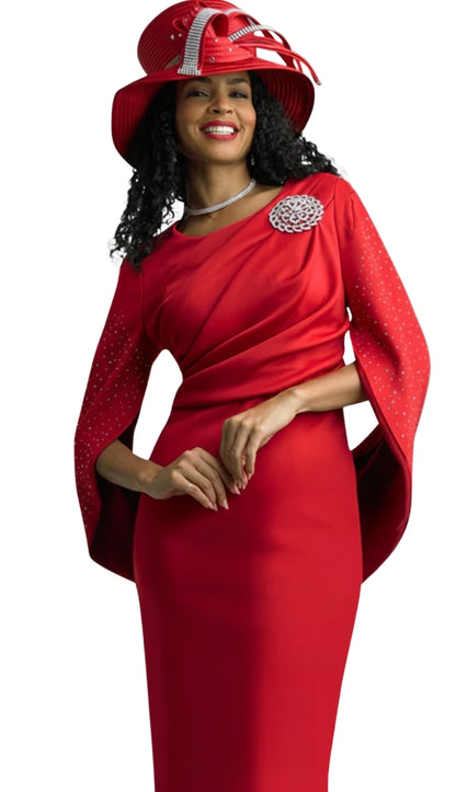 Lily And Taylor 3909-RED-IH Church Dress