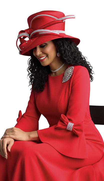 Lily And Taylor 4154-RED Church Dress