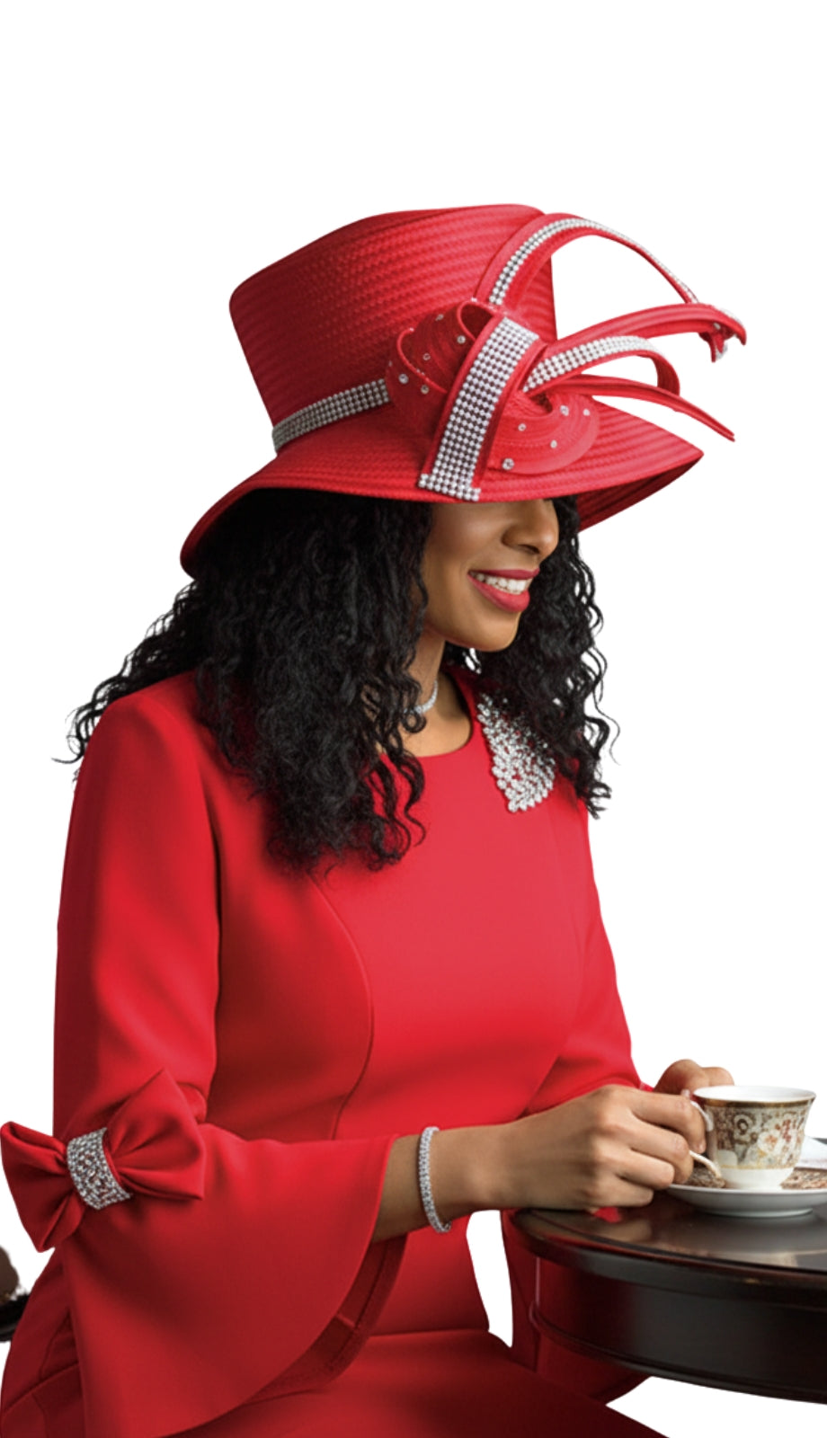 Lily And Taylor 4154-RED Church Dress