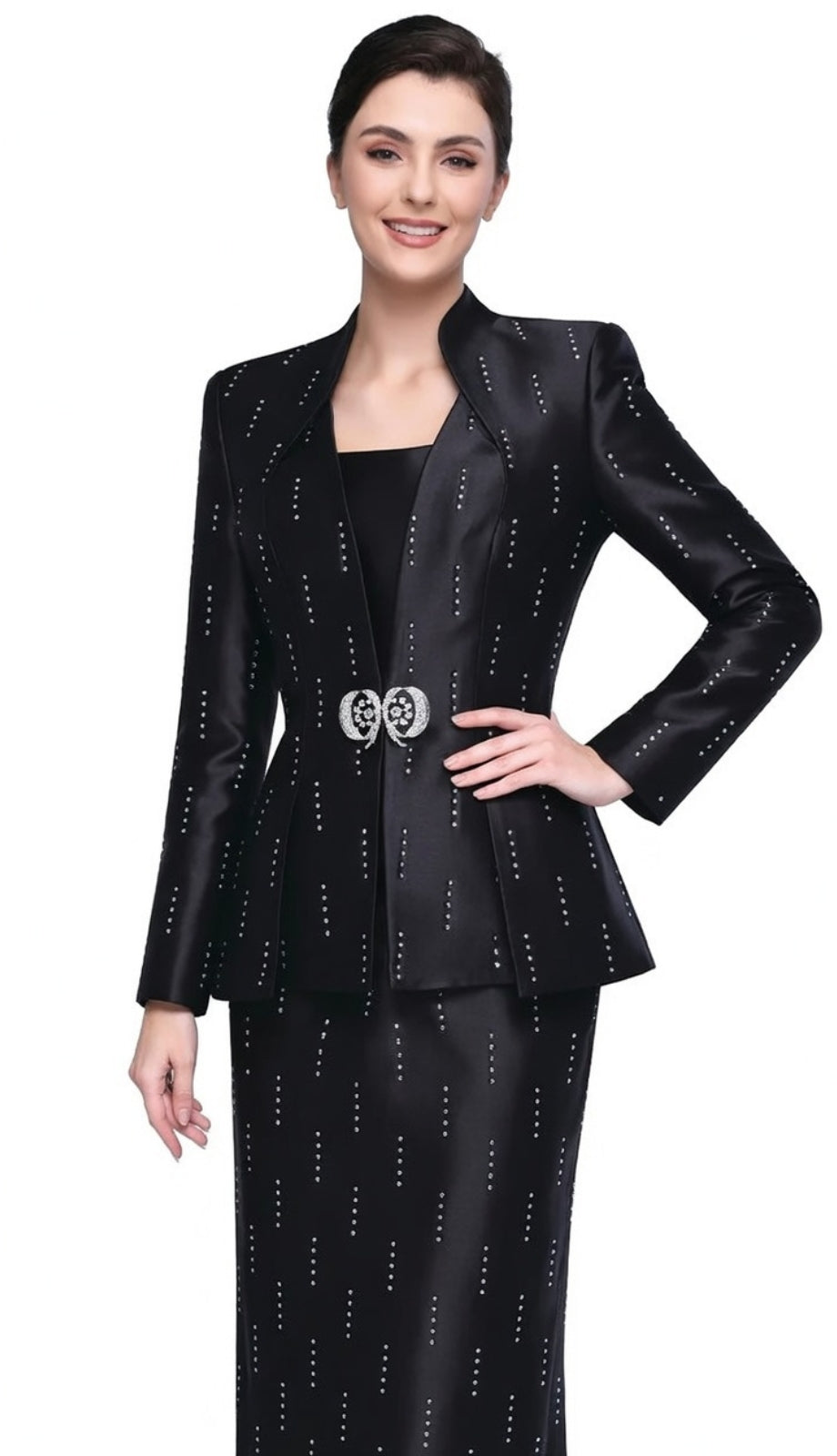 Serafina 4330-BLK-CO Church Suit