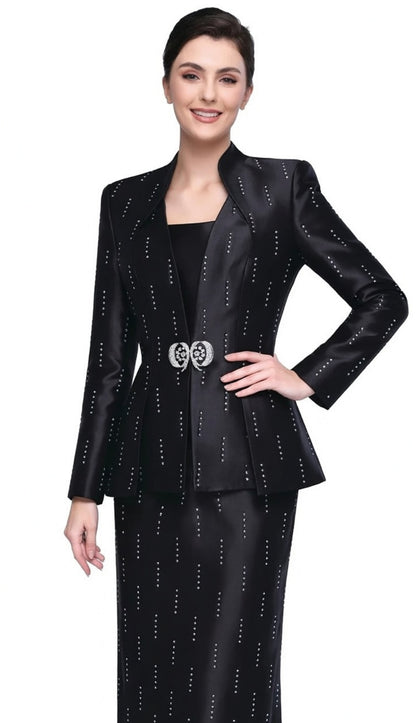 Serafina 4330-BLK-CO Church Suit