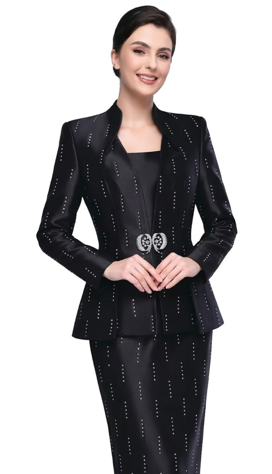 Serafina 4330-BLK-CO Church Suit