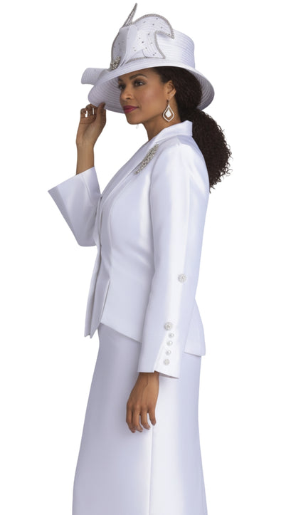 Lily And Taylor 4343-WHT-IH Church Suit