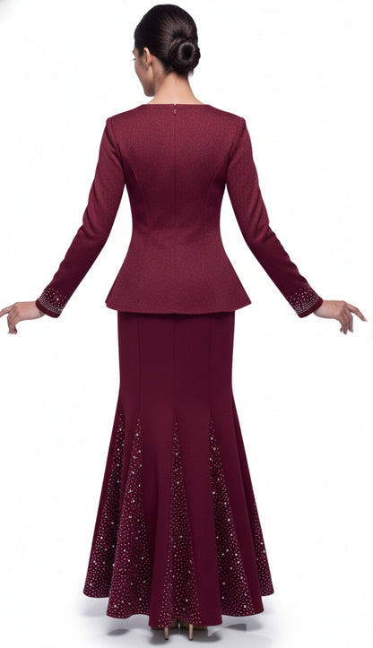 Serafina 4389-BUR Church Suit