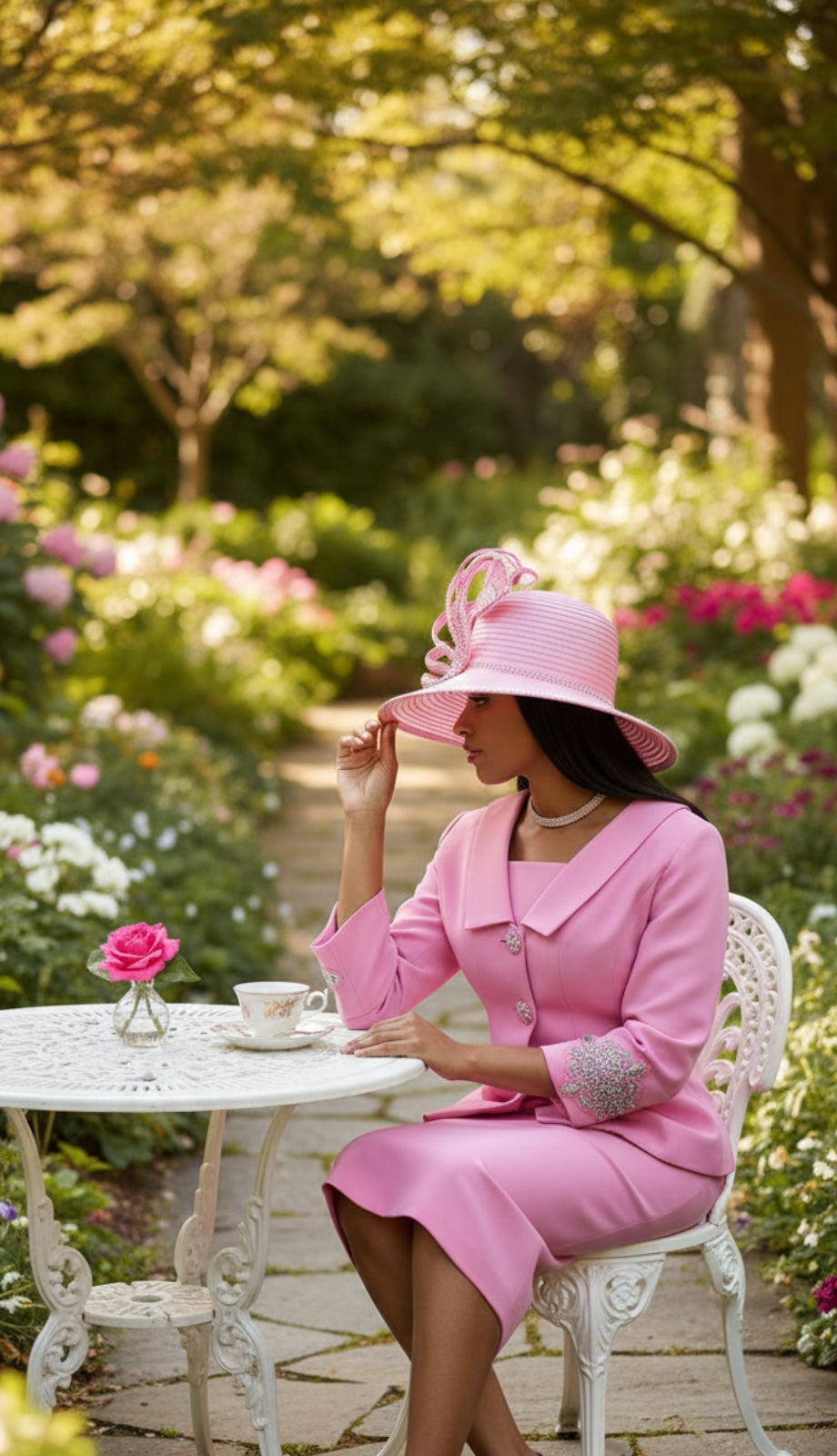 Lily And Taylor 4590-PNK-QS Church Suit