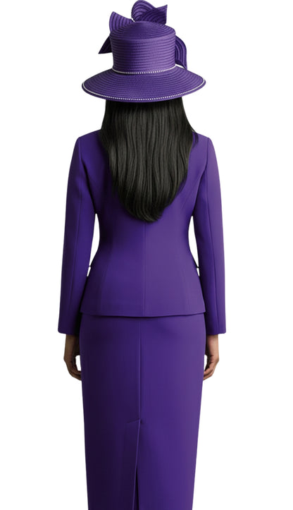 Lily And Taylor 4624-PUR-QS Church Suit