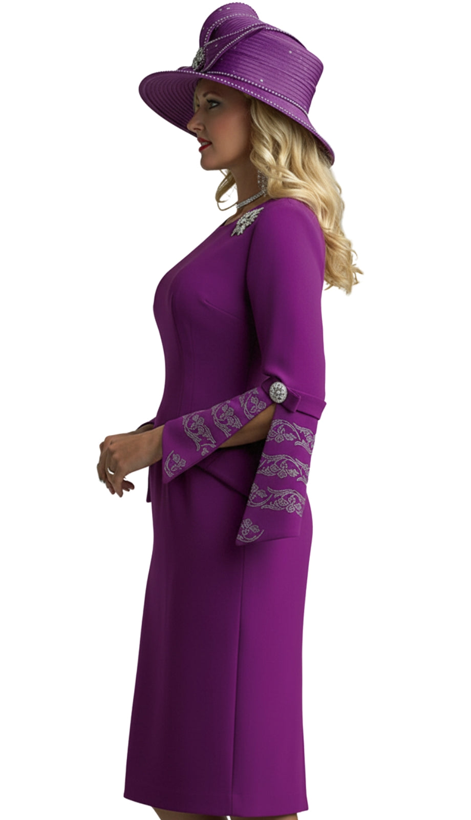 Lily And Taylor 4625-PUR Church Dress