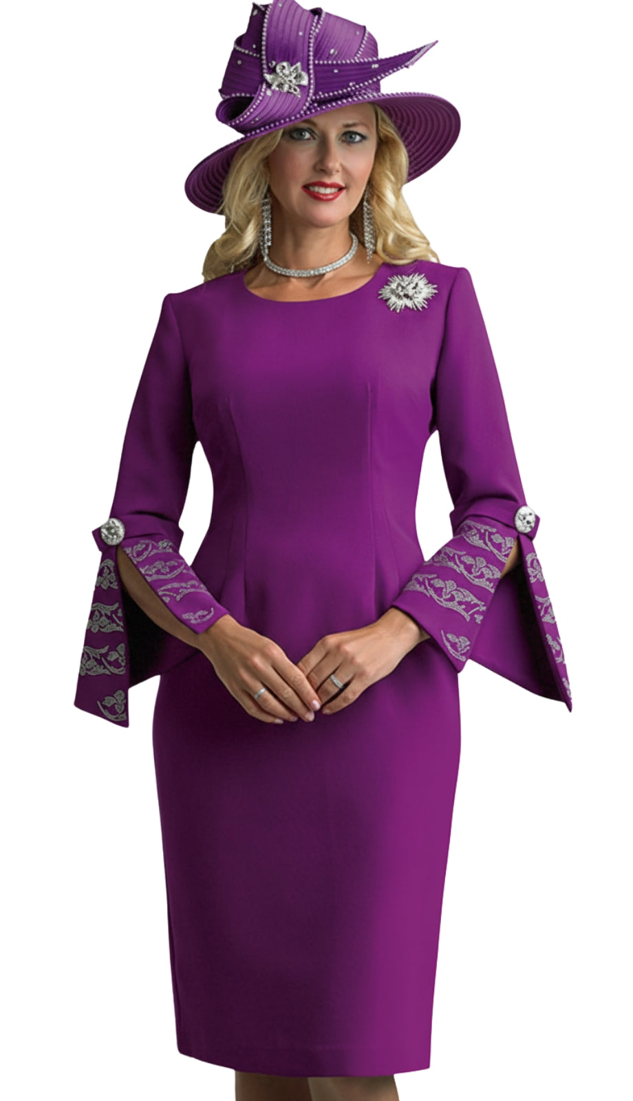 Lily And Taylor 4625-PUR Church Dress