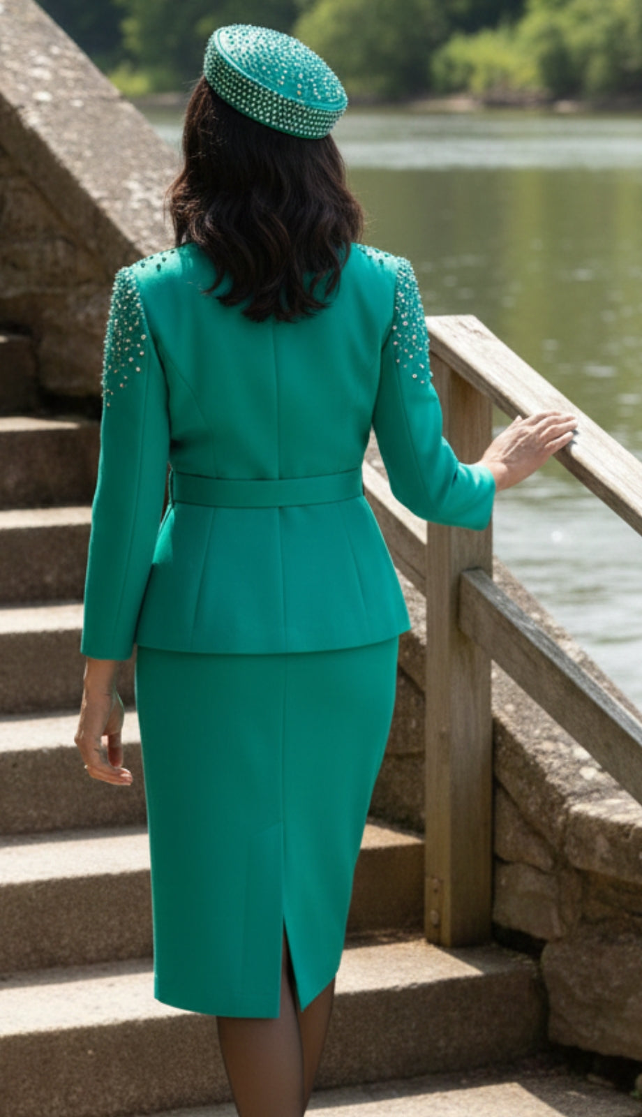 Lily And Taylor 4637-EMR Church Suit