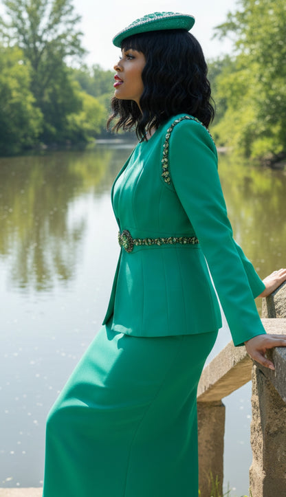 Lily And Taylor 4637-EMR Church Suit