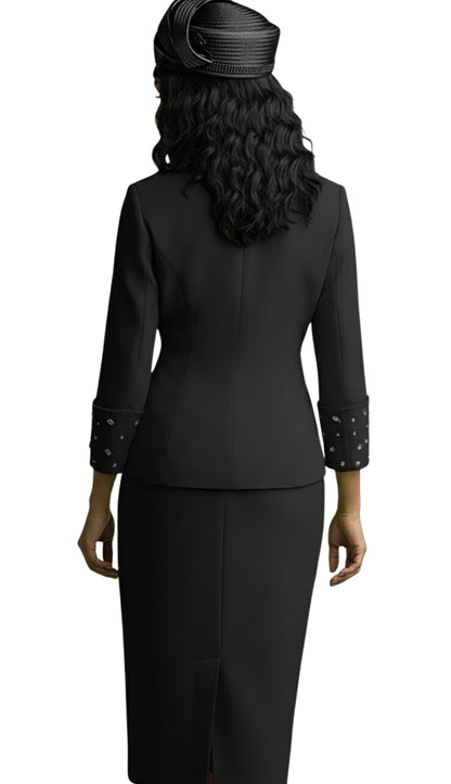 Lily And Taylor 4638-BLK-IH Church Suit