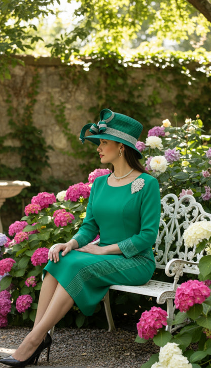 Lily And Taylor 4670-EMR Ladies Dress