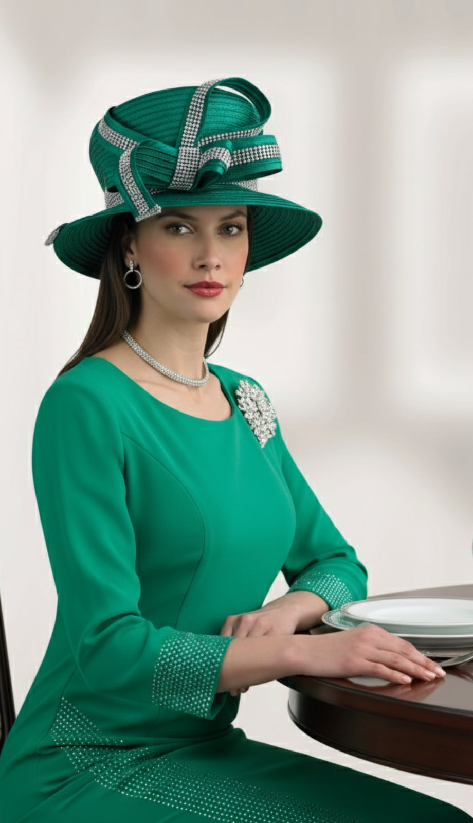 Lily And Taylor 4670-EMR Ladies Dress