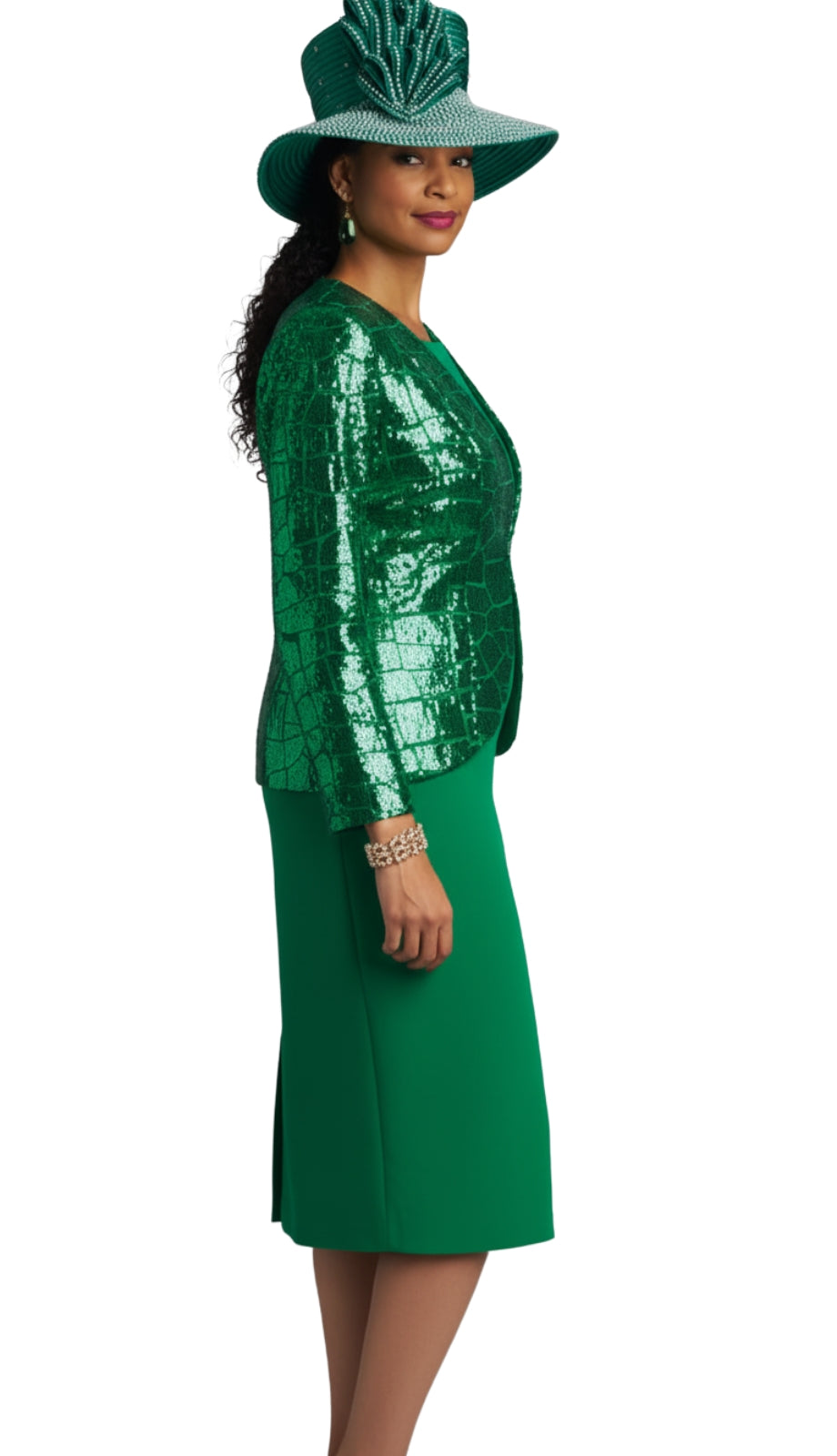 Lily And Taylor 4726-EMR Church Dress