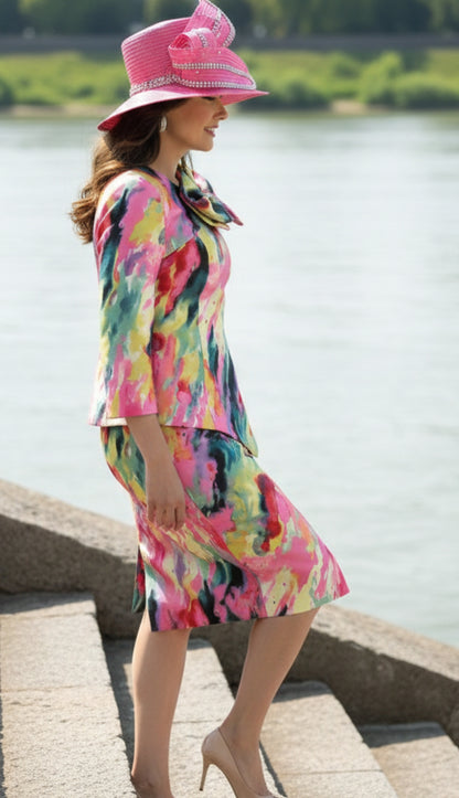 Lily And Taylor 4833-FU-QS Church Suit