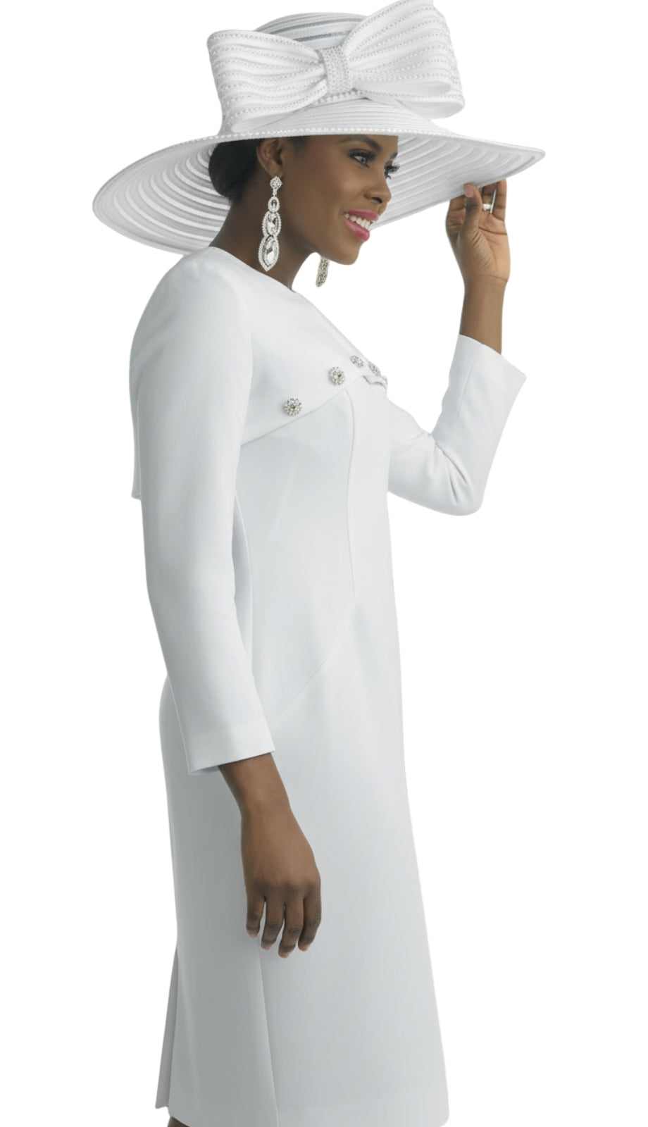 Lily and Taylor 4848-WHT Church Dress