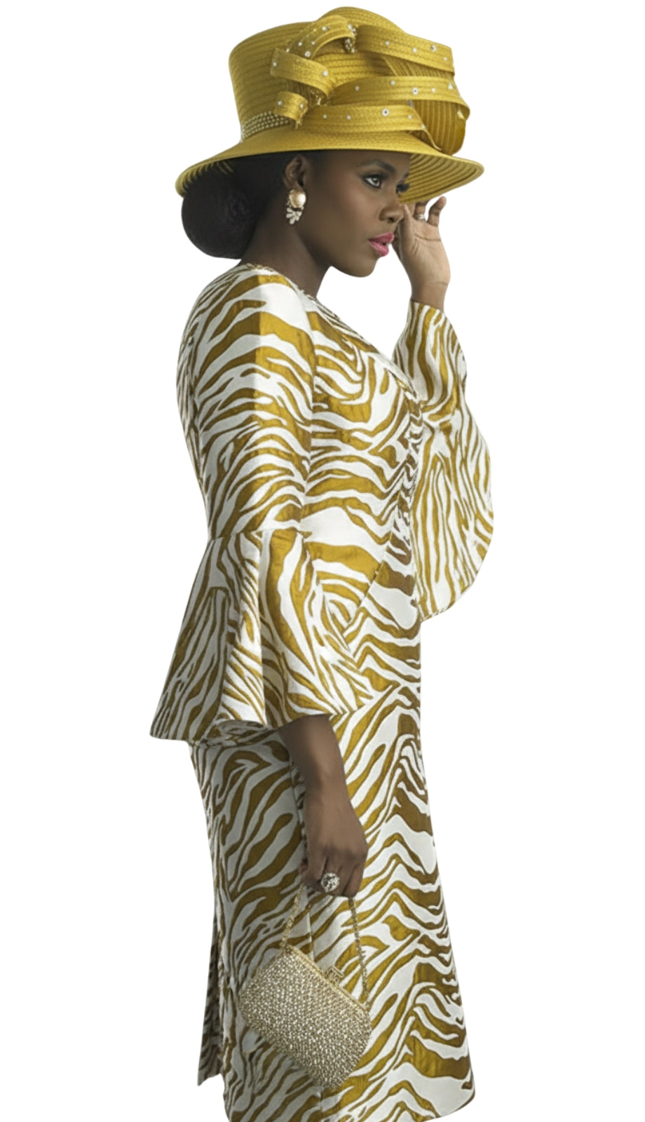 Lily and Taylor 4858-GLD-IH Church Dress