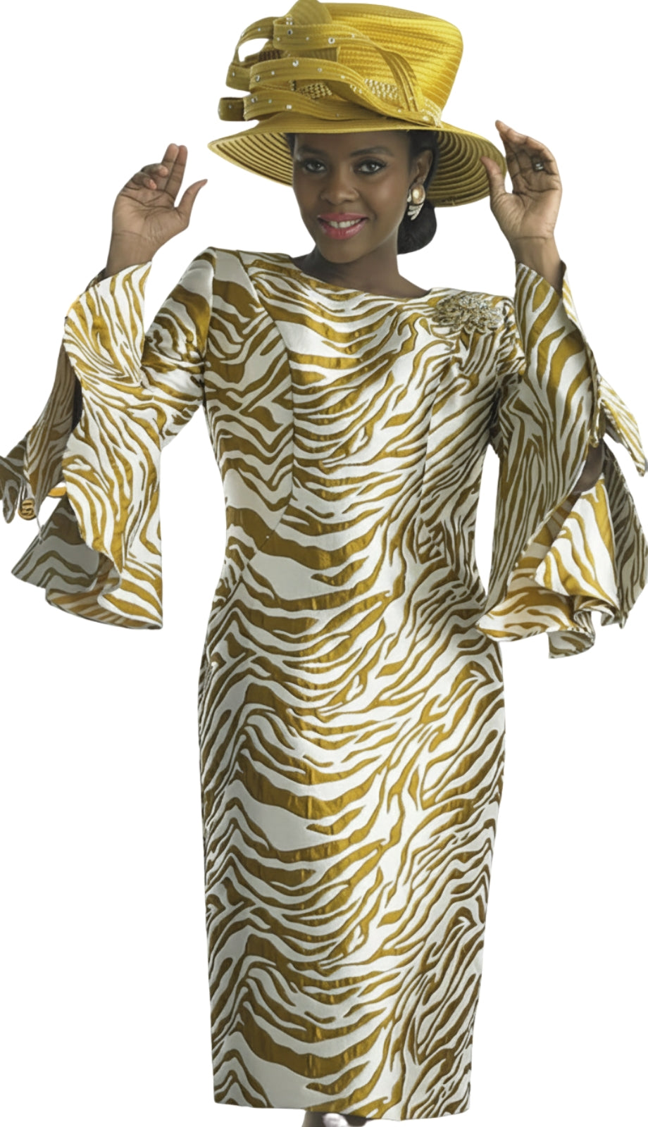Lily and Taylor 4858-GLD-IH Church Dress