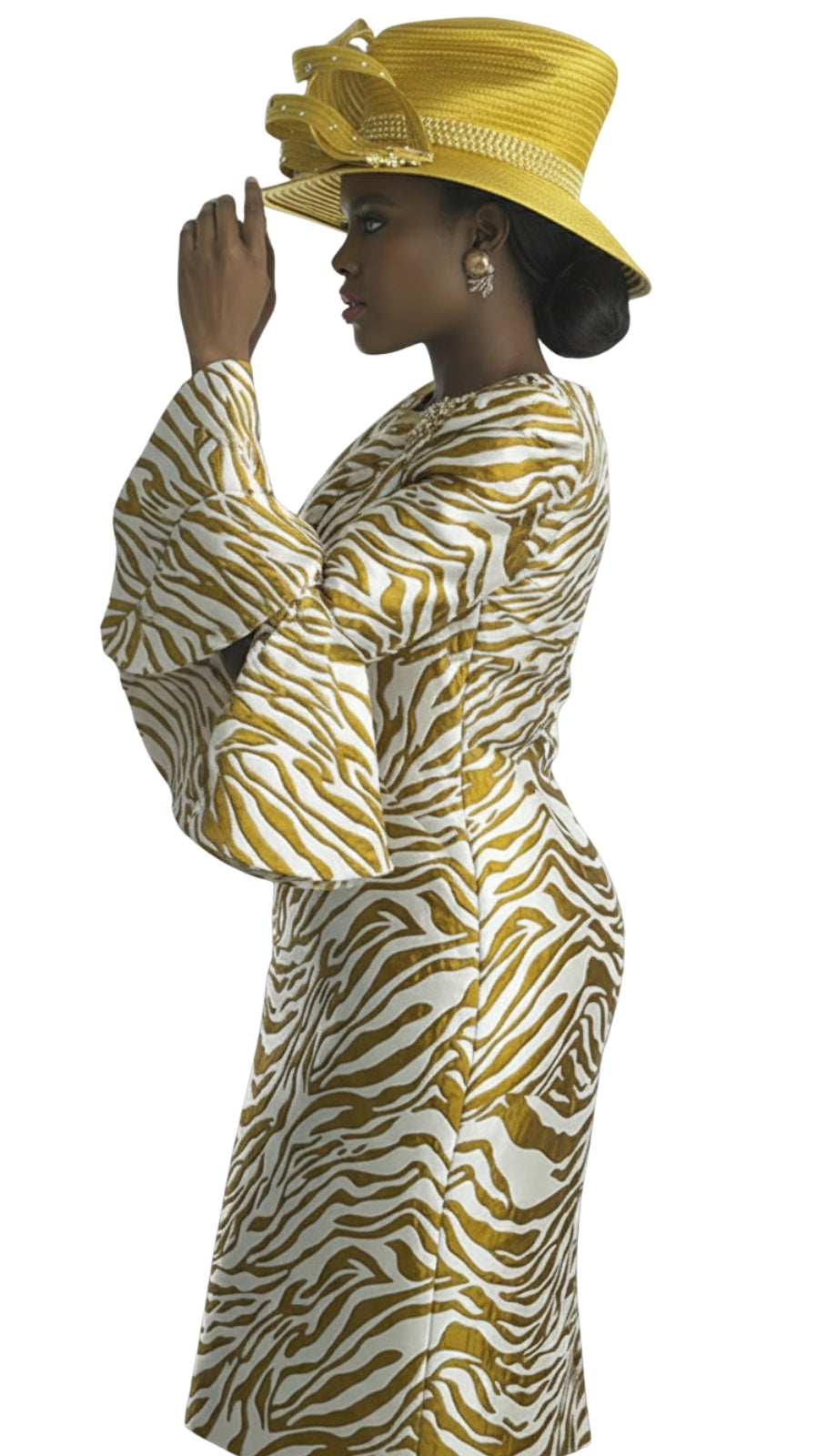 Lily and Taylor 4858-GLD-IH Church Dress