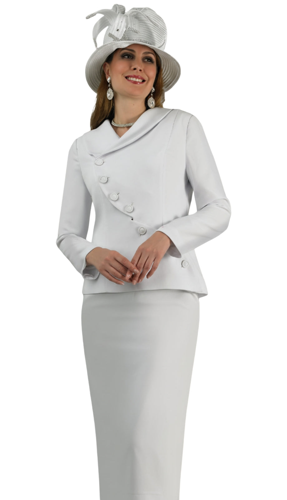 Lily And Taylor 4877-WHT Church Suit