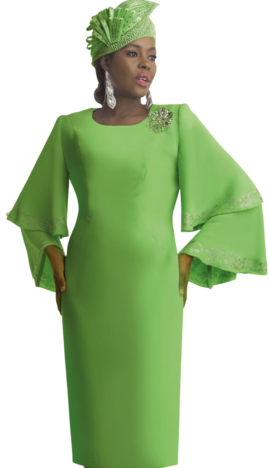Lily and Taylor 4878-GRN-QS Church Dress
