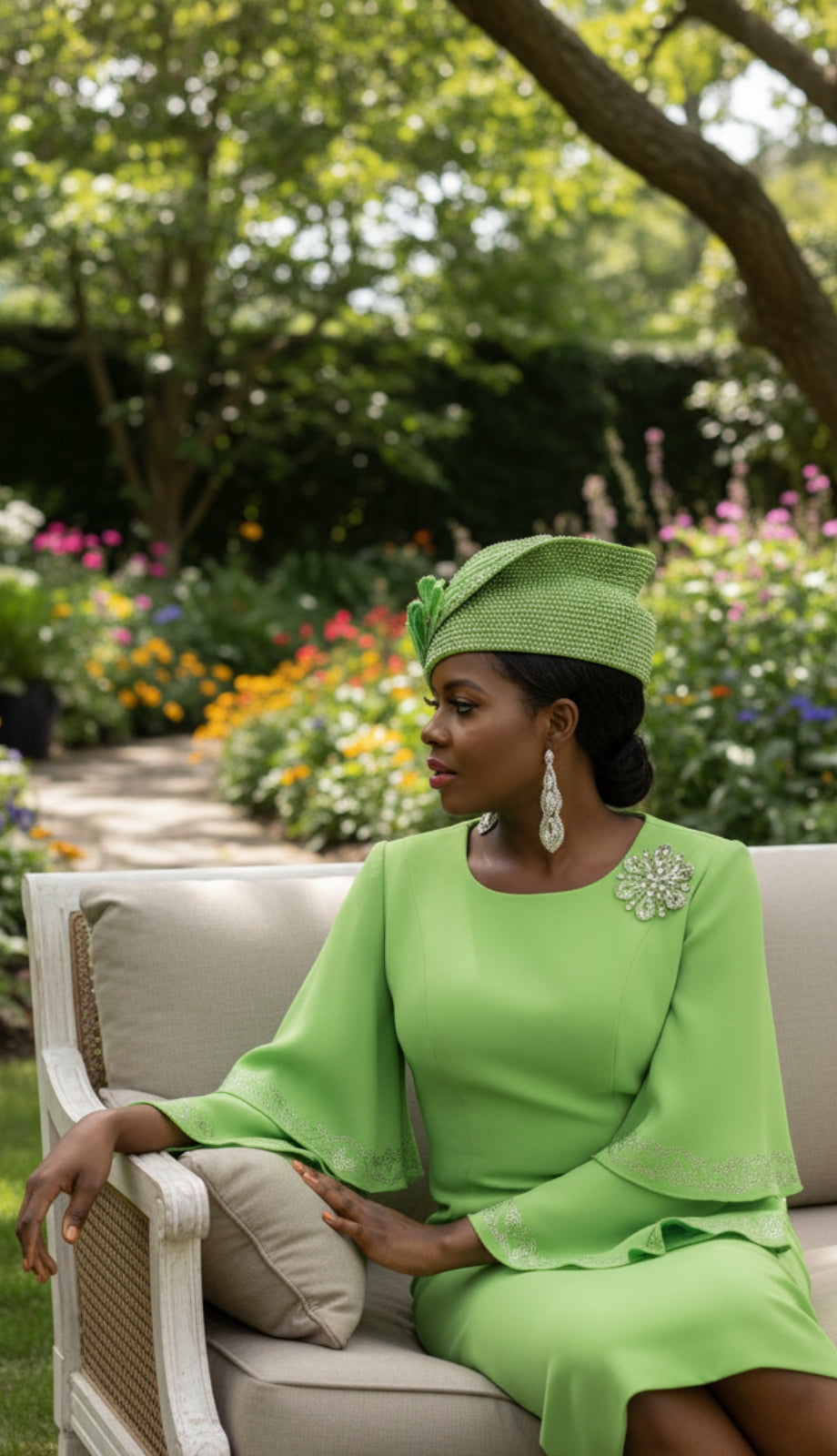 Lily and Taylor 4878-GRN Church Dress