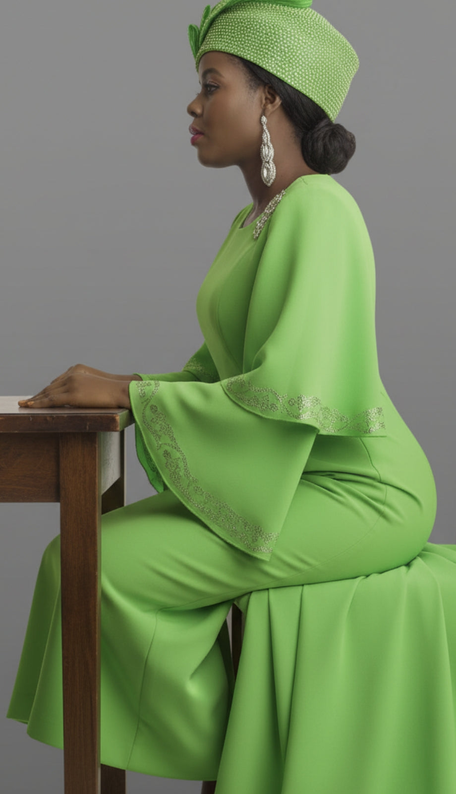 Lily and Taylor 4878-GRN Church Dress