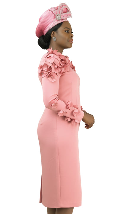 Lily And Taylor 4904-ROS Knit Church Dress Church Dress
