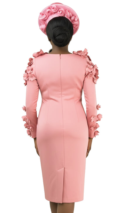 Lily And Taylor 4904-ROS Knit Church Dress Church Dress