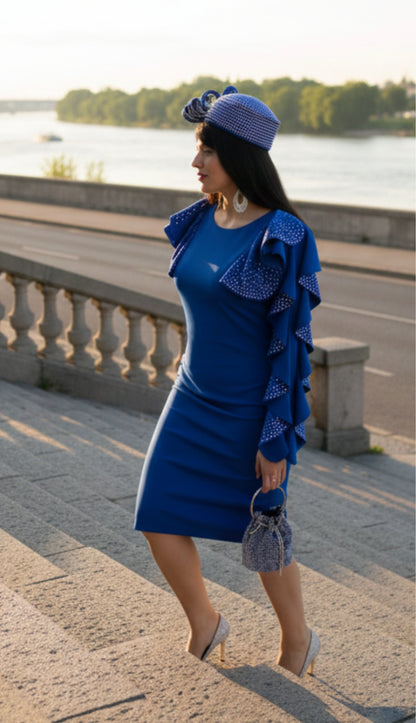 Lily And Taylor 4907-RYL Knit Church Dress