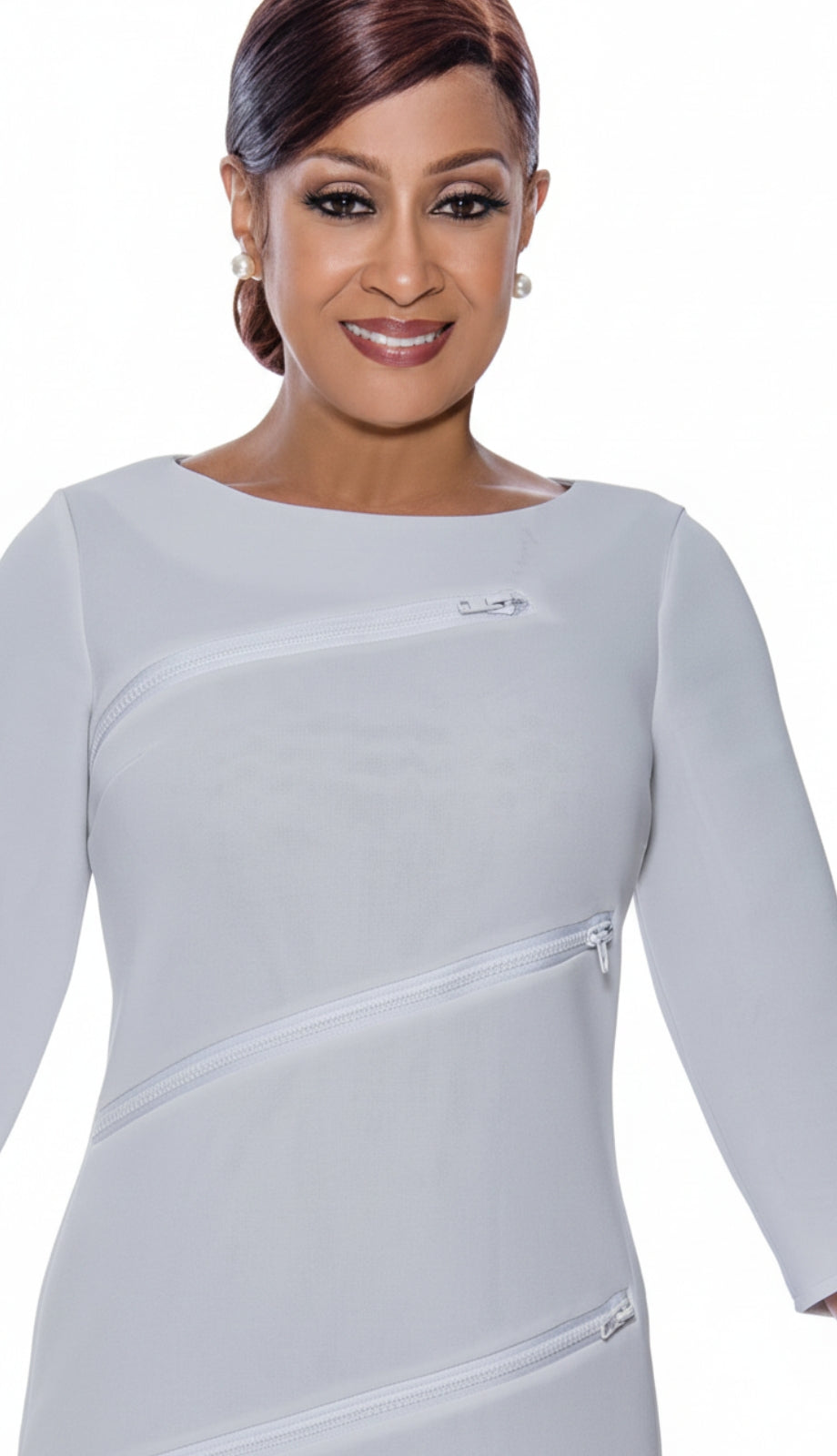 Dorinda Clark Cole 4971-IH-WHT Church Dress