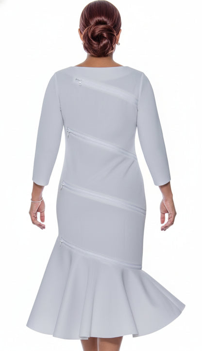 Church Dress 4971-QS-WHT Dorinda Clark Cole
