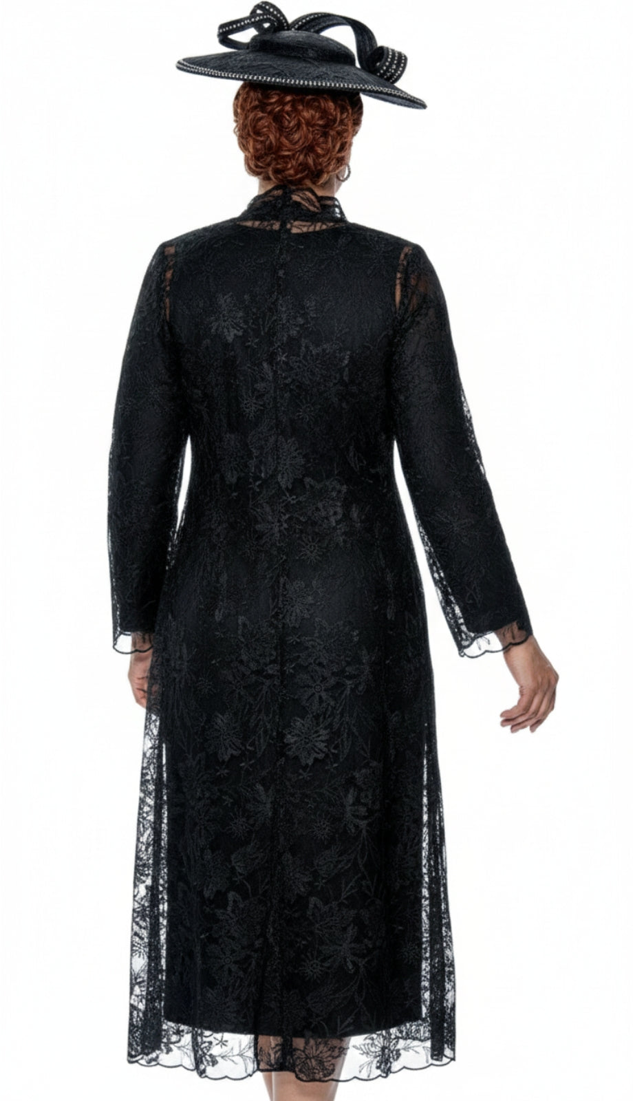 Dorinda Clark Cole 5312-BLK-IH Church Dress-Hat