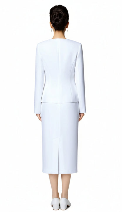 Nina Massini 5365-WHT Ladies Usher Suit