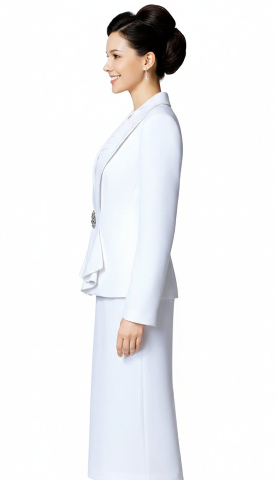 Nina Massini 5365-WHT Ladies Usher Suit