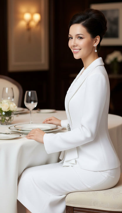 Nina Massini 5365-WHT Ladies Usher Suit