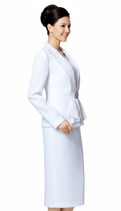 Nina Massini 5365-WHT Ladies Usher Suit