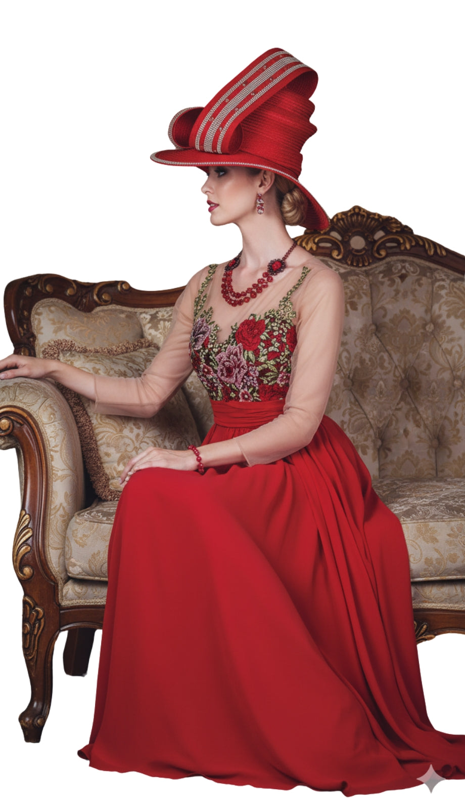 Elite Champagne 5369-RE-CO Church Dress