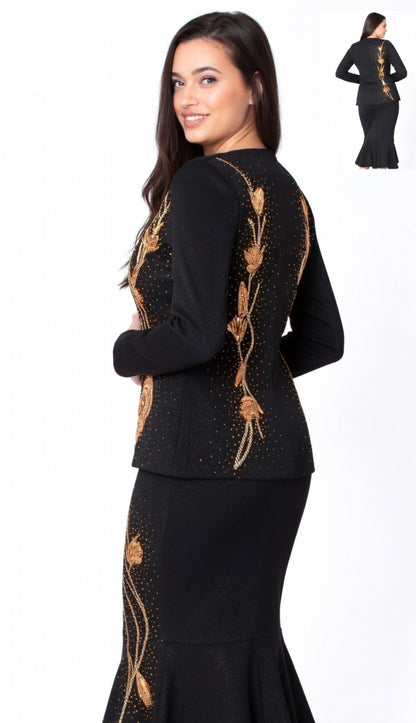 Kayla By Tally Taylor 5395-BLK Church Suit