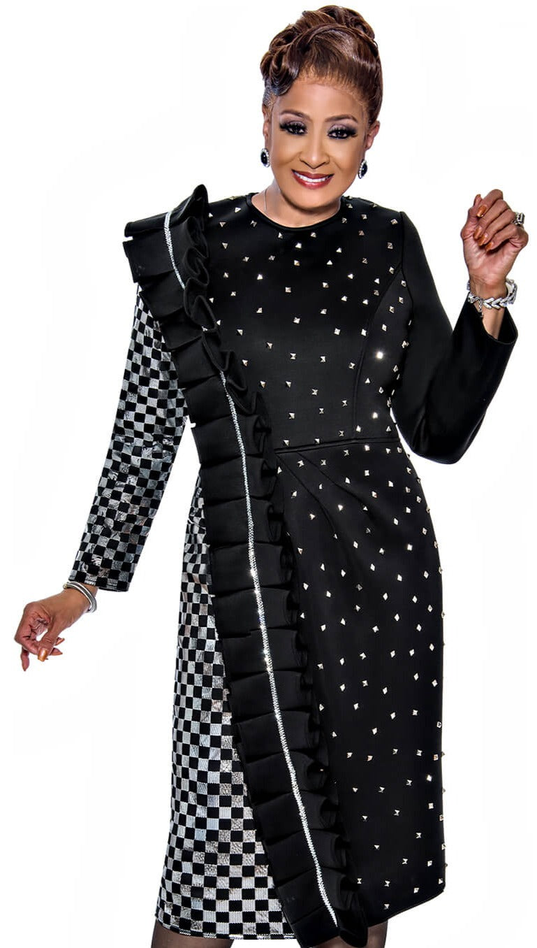 Dorinda Clark Cole 5411-BLK Church Dress