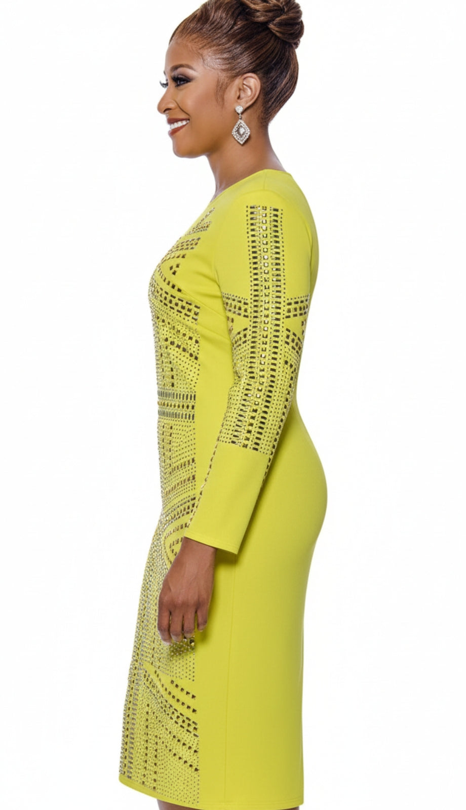 Dorinda Clark Cole 5431-GRN-IH Church Dress