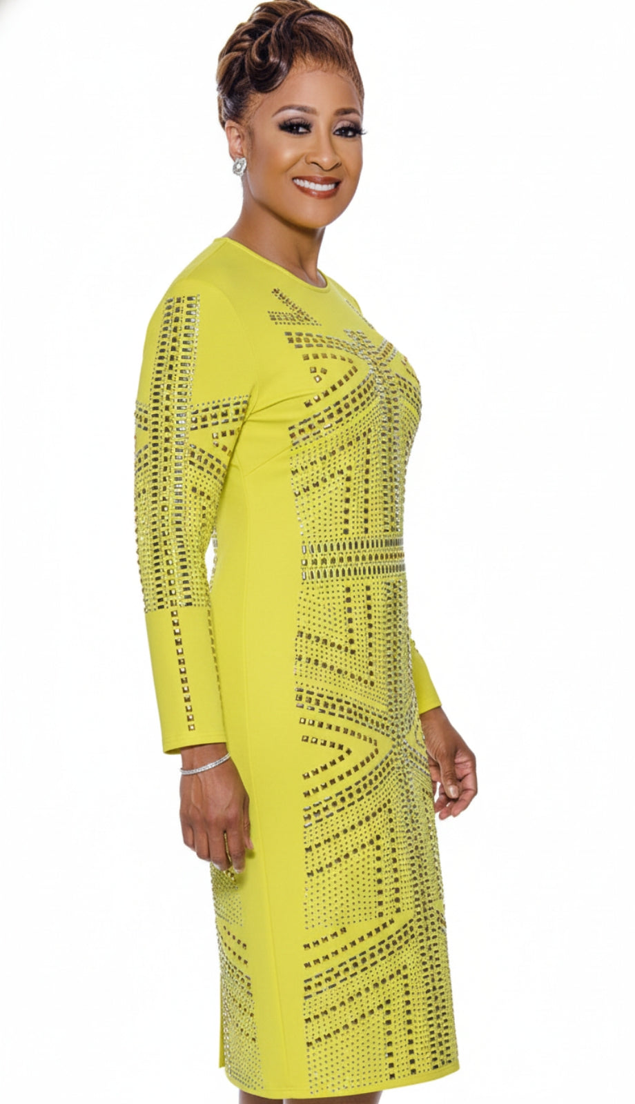 Dorinda Clark Cole 5431-GRN-IH Church Dress