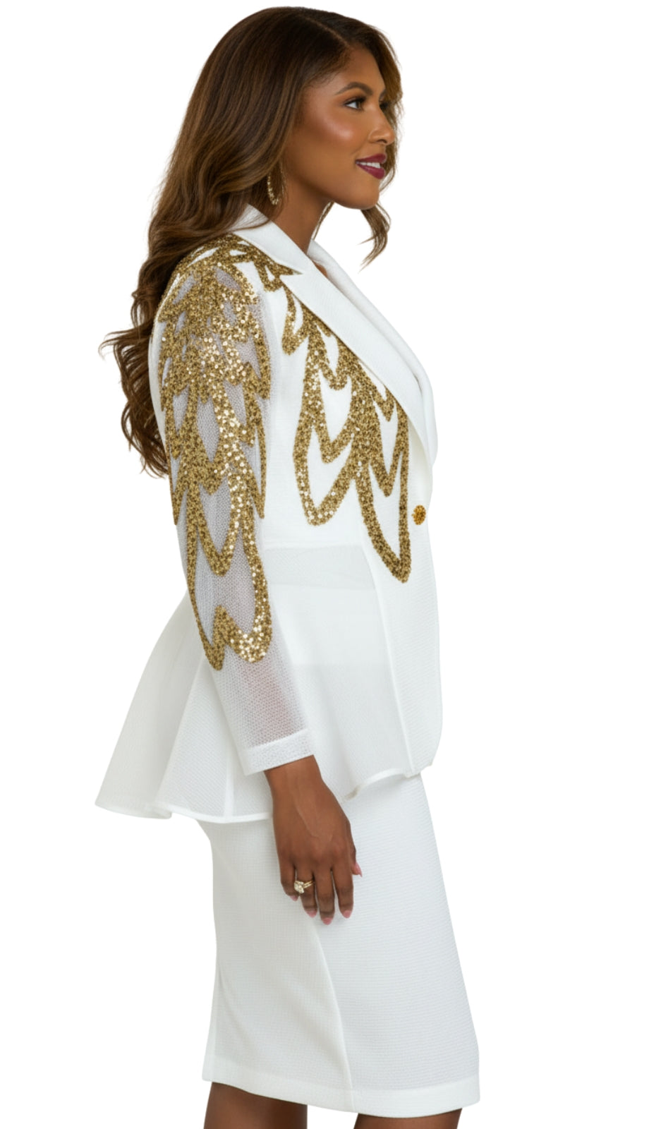 Donna Vinci 5865-WWG-QS Church Suit