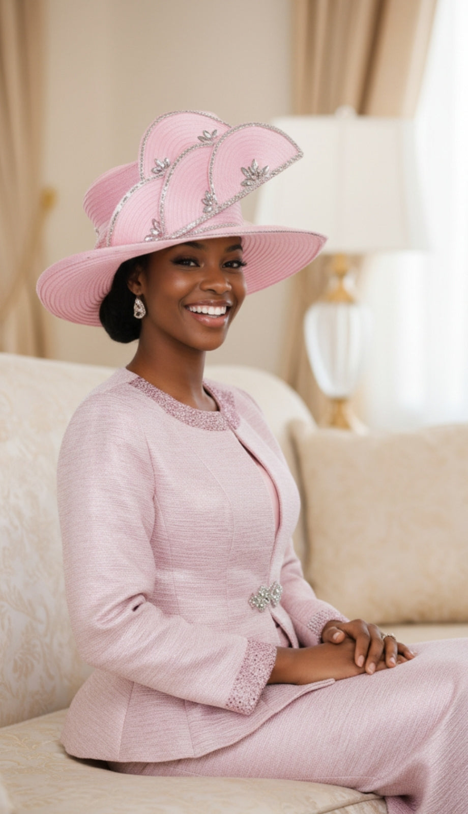 Champagne Italy 5901-PNK Church Suit