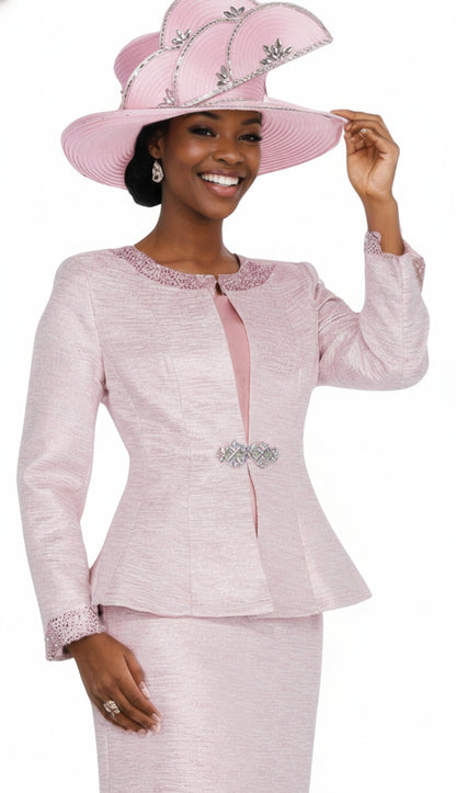 Champagne Italy 5901-PNK Church Suit