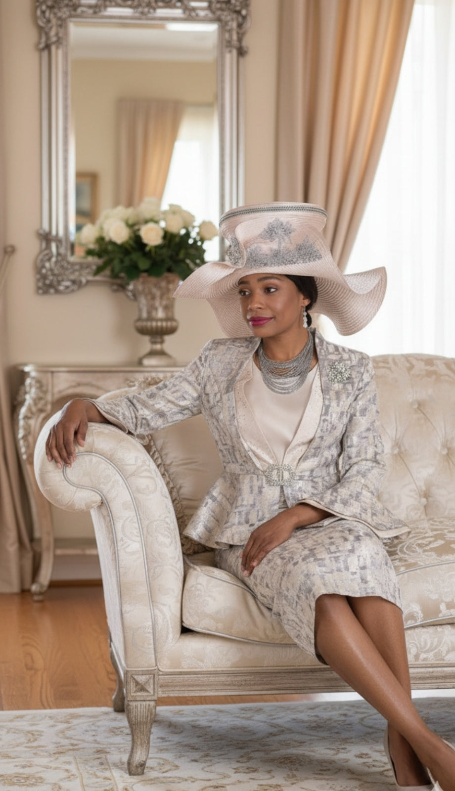 Champagne Italy 5905-MOW Church Church Suit