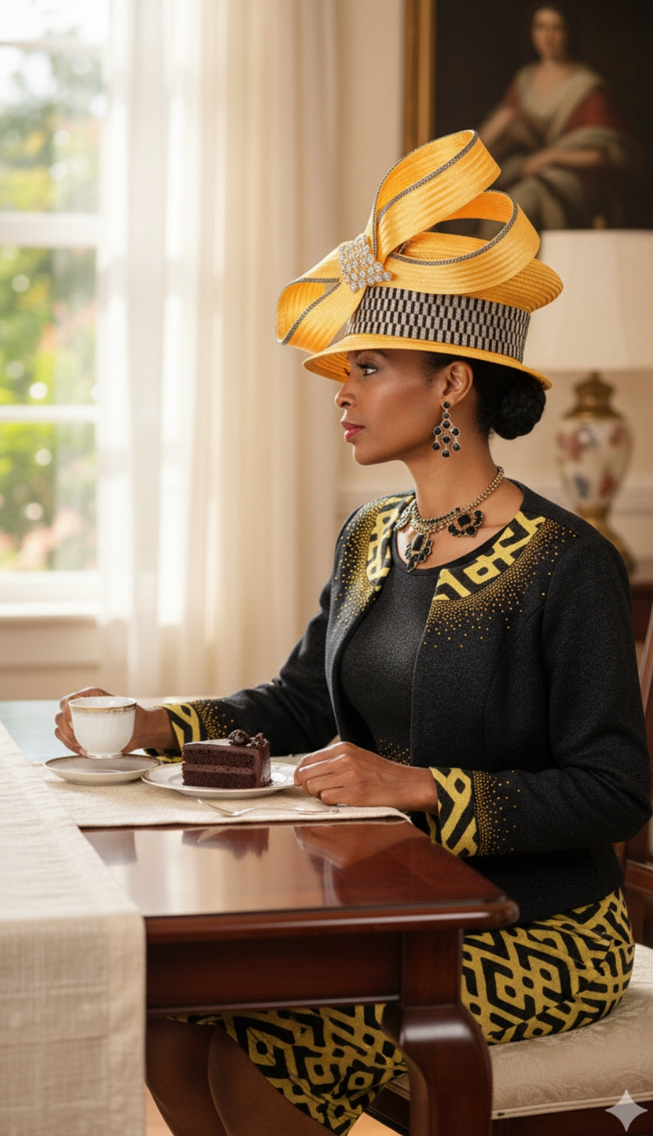 Champagne Italy Knit 5951-BLK-QS Church Suit