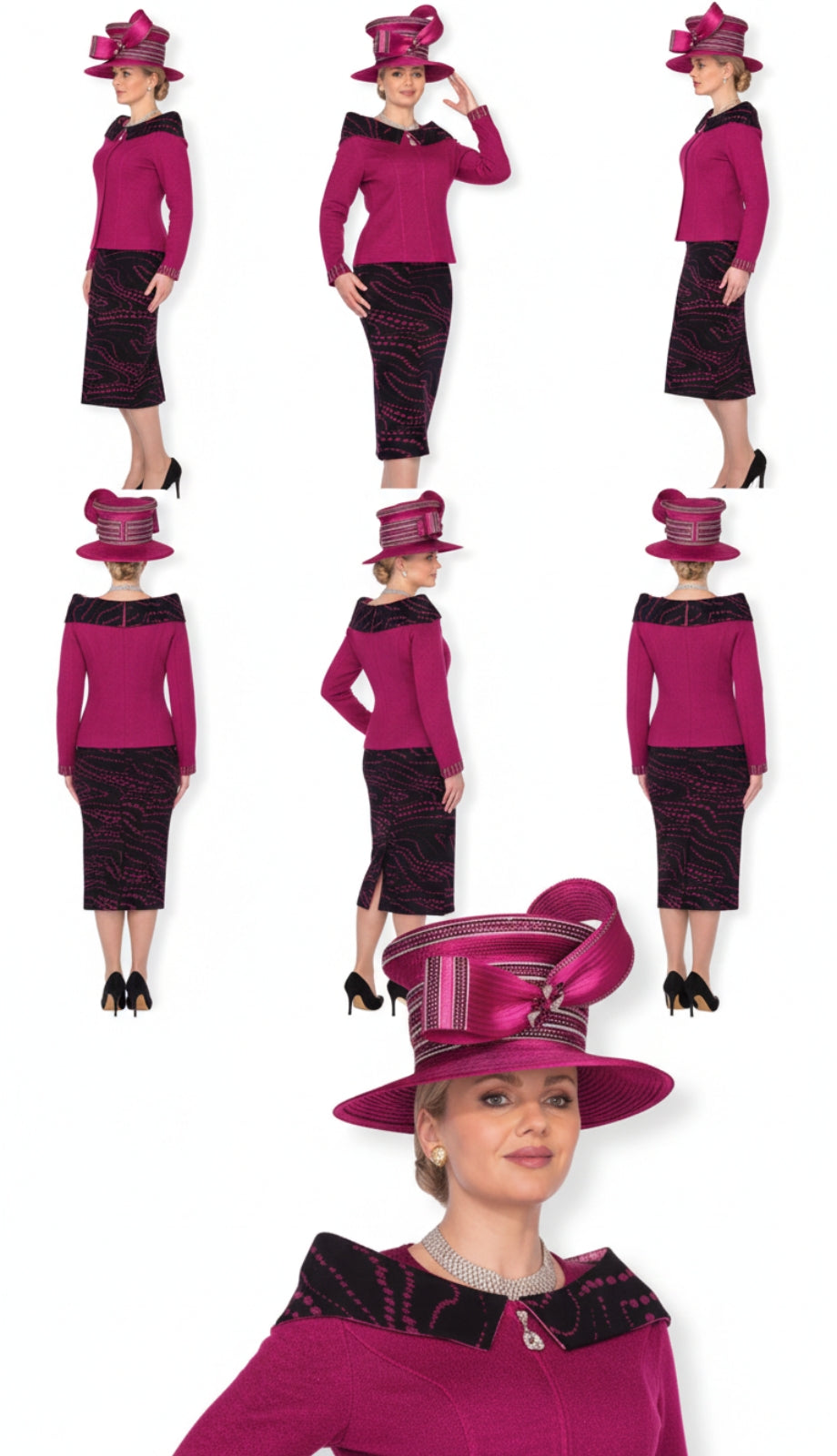 Champagne Italy Knit 5952-FU Church Suit